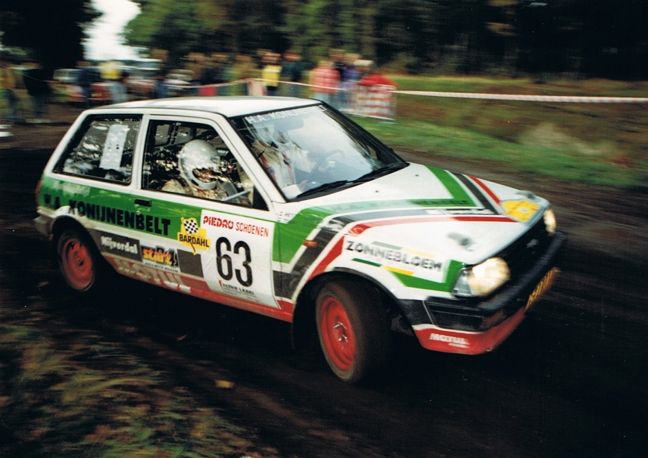 Tonny Hoppen - Hetty Hoppen-ten Dam, Toyota Starlet, Rallysprint Tilburg 1992, WtC.jpg